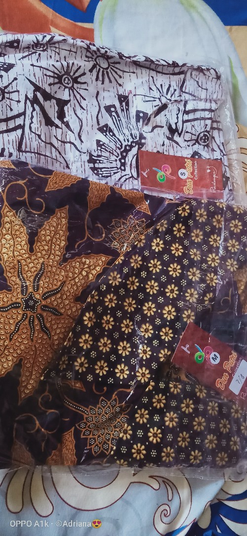 Batik Wanita Atasan Blouse Modern Model Kerah Besar Batik Kerja Wanita