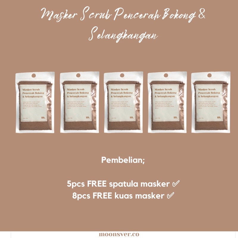 Masker Scrub Pencerah Bokong dan Selangkangan Terbuat dari 100% Rempah-Rempah Alami COD