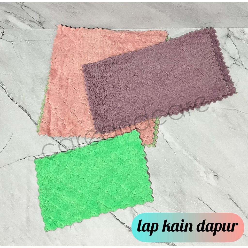 Kain Lap Dapur Microfiber Anti Minyak Kain Lap Cuci Piring Microfiber