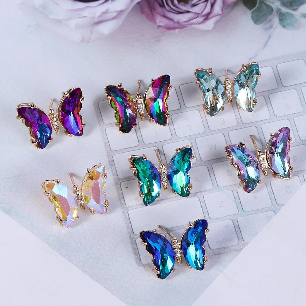 Lily 1pasang Anting Tusuk Kaca Aksesoris Perhiasan Retro Piercing Jewelry