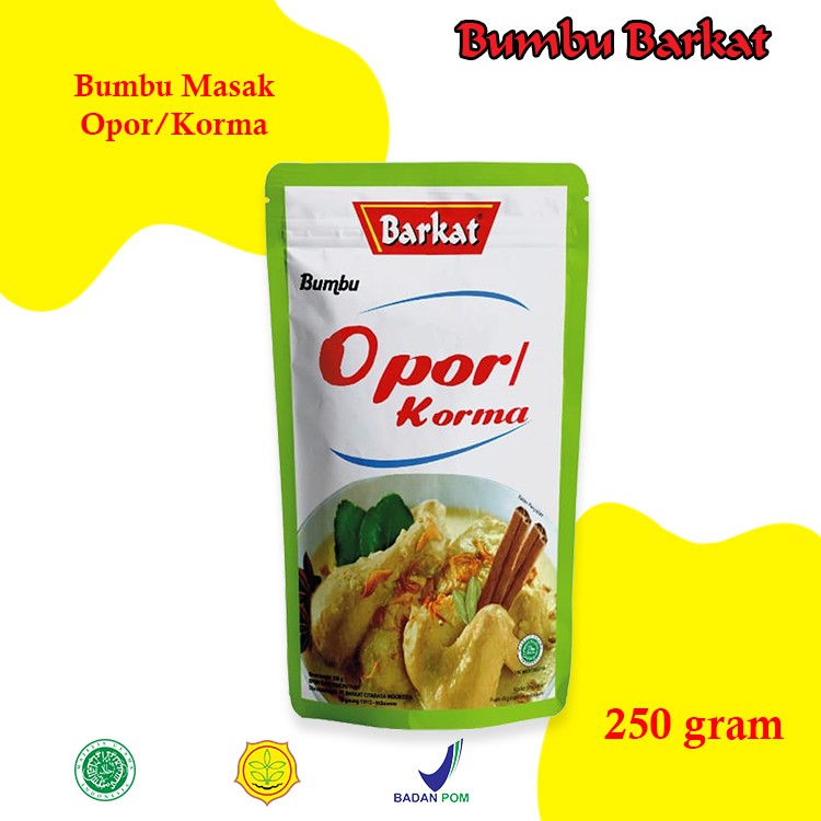 

Bumbu Masak Opor / Korma Barkat 250 gram Harga 1 pcs Sejak 1939