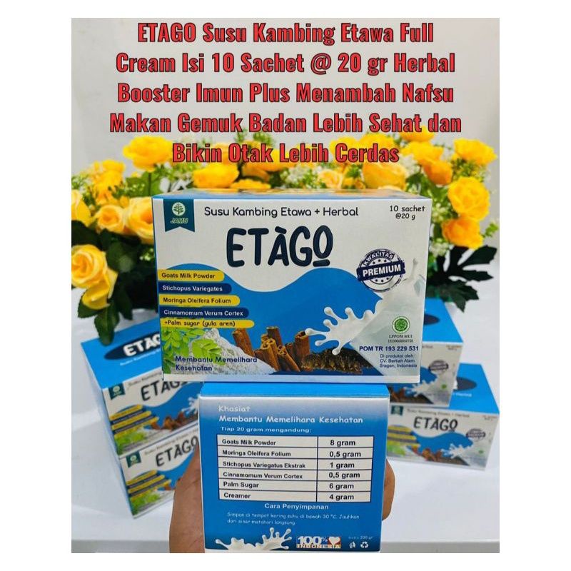 ETAGO SACHET SUSU KAMBING ETAWA PLUS HERBAL