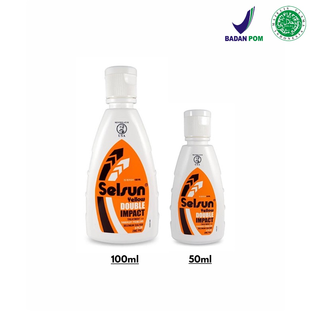 SELSUN Yellow Double Impact Anti Dandruff Shampoo 50ml/100ml