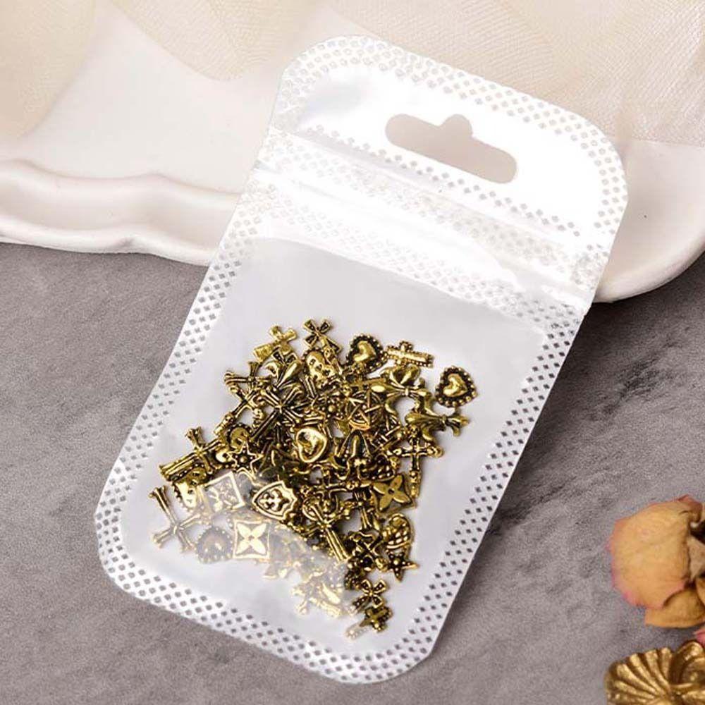 AUGUSTINA Agustina Cross Dekorasi Kuku Fashion Bintang Berujung Lima Perhiasan Seni Kuku Paduan Punk Nail Drills