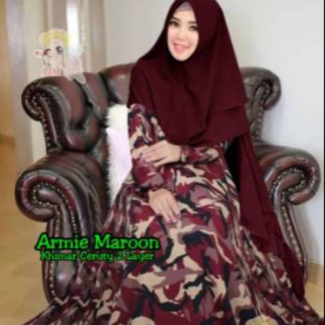 REALPICT-GAMIS SYARI MAYRA XL MONALISA LD110 ARMY JUMBO XXL LD120 LD 130