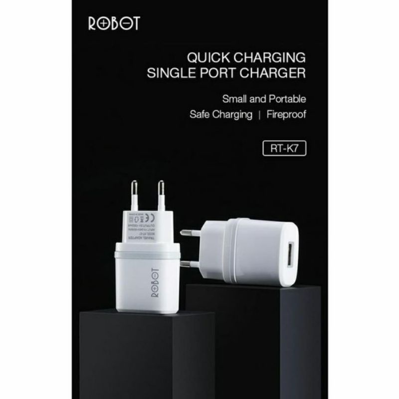 CHARGER ROBOT RT-K7 QUICK CHARGER 5V/1A - QUICK CHARGER ROBOT RT-K7 - PELANGI ACCESORIES 88