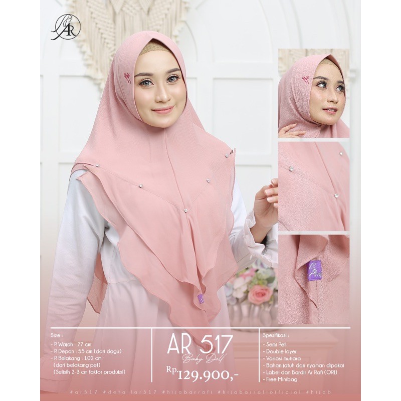 HIJAB ARRAFI AR517 BAHAN BABYDOLL