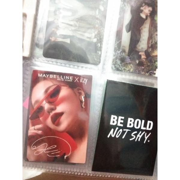 photocard yeji itzy x maybelline