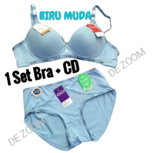 BH Sorex BRA SET (1 set)Cup B dan Cup C Tanpa Kawat Busa Sedang Casual Style Bra