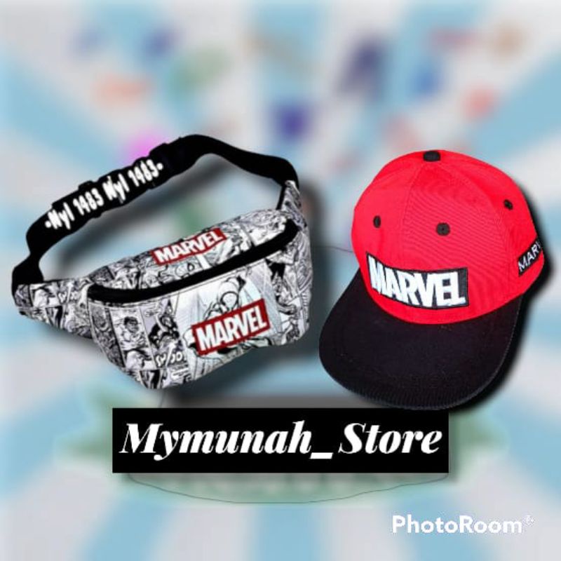 Waistbag Tas Selempang Anak Laki Laki Karakter Marvel Super Hero Murah