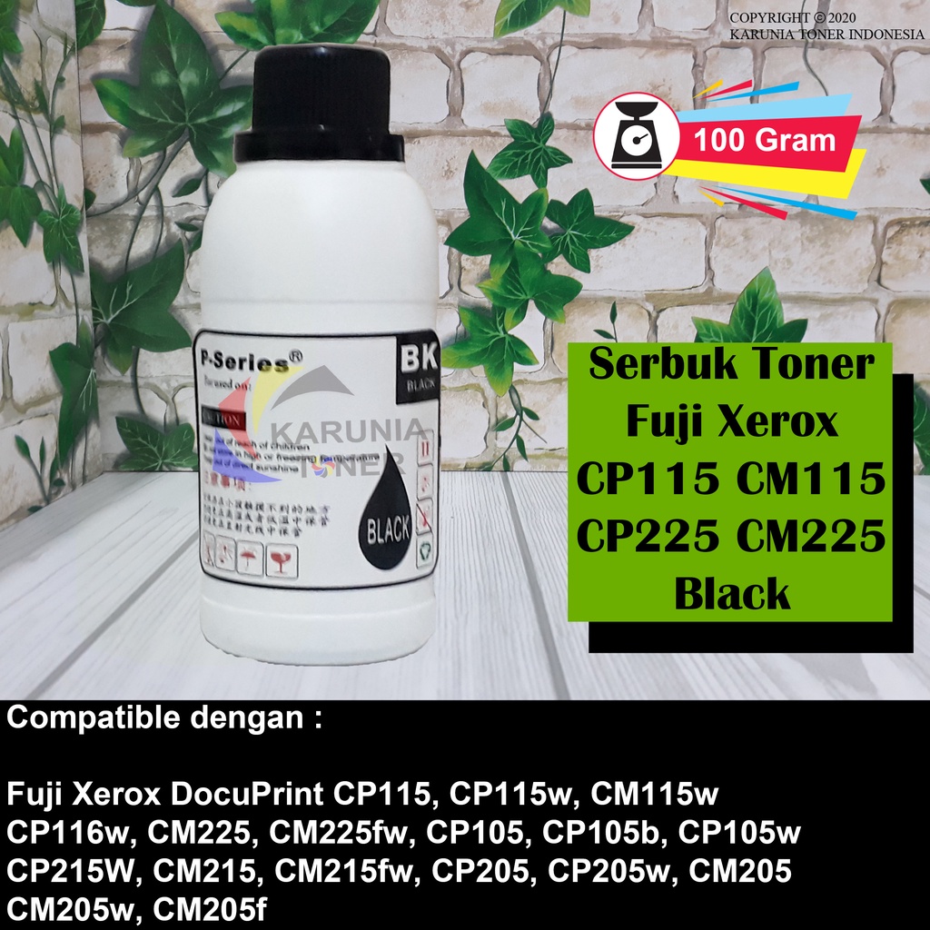 Serbuk Toner For Fuji Xerox CP115 CM115 CP225 CM225 Cyan Magenta Yellow Black 100 Gram