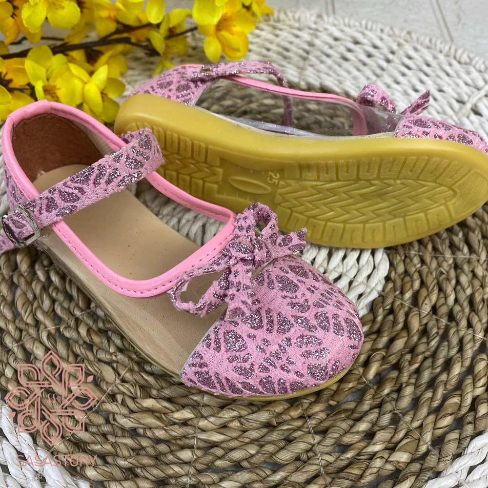 SEPATU FLATSHOES PESTA BROKAT 1 2 3 4 5 6 USIA HA16