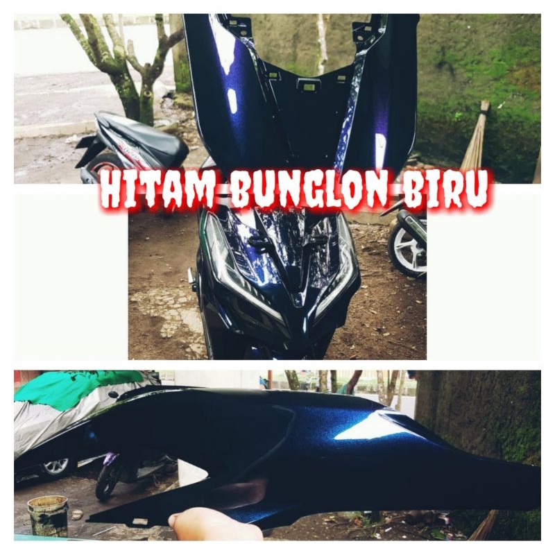 Cat Motor Bunglon Hitam Warna Biru Cat Bunglon Hitam Lembayung Biru 240 ML