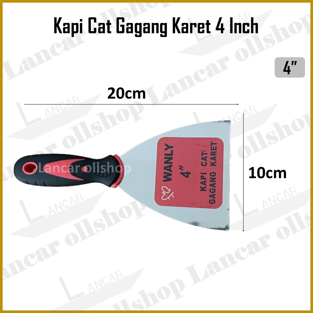 Kapi cat gagang karet 4 inch / Kape Cat / Kape Plat / Kerukan Cat