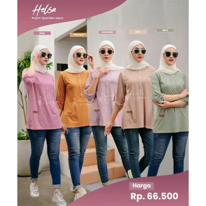 KAOS STRIPE WANITA / KAOS GARIS GARIS WANITA