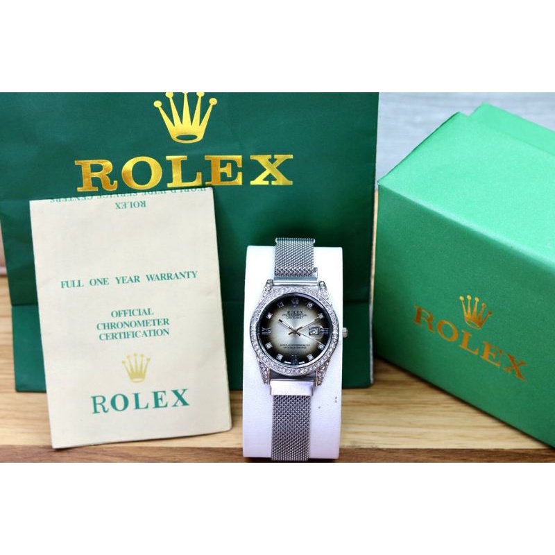 jam tangan wanita rolex pengait magnet premium