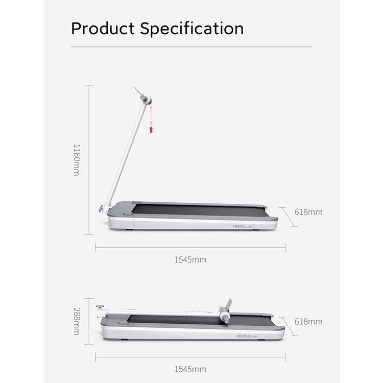 Yesoul PH5 Treadmill Foldable - Treadmill Alat Gym GARANSI RESMI