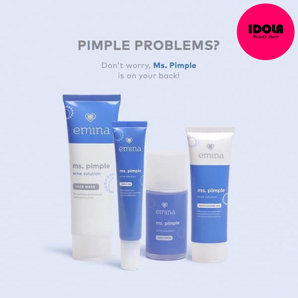 EMINA MS. PIMPLE ACNE SOLUTION FACE WASH / FACIAL WASH / CLEANSER / SABUN CUCI MUKA UNTUK KULIT BERJ