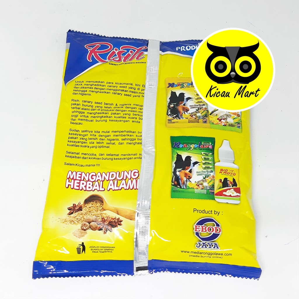 PAKAN MAKANAN HARIAN BURUNG KENARI BRANJANGAN BIJI MILLET MILET RISIH CANARY SEED EBOD JAYA KRDDBLS1