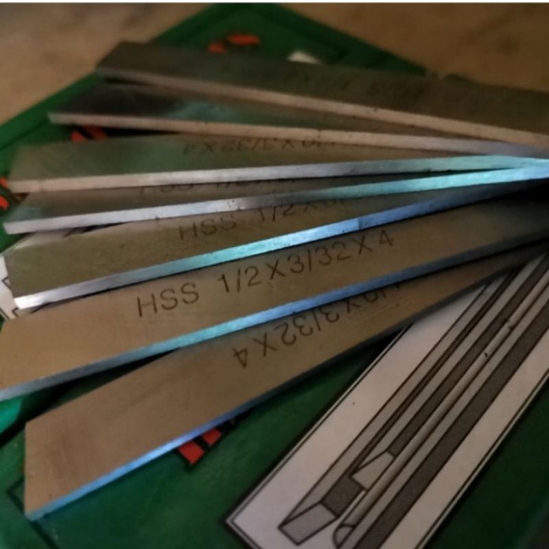 HSS MATA Pisau Pahat bubut Persegi panjang datar, 1/2×3 32×4
