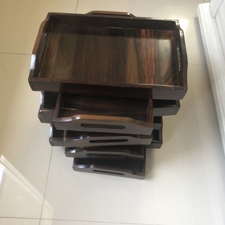 Nampan Baki 22x34cm Kayu Sonokeling Wooden Tray Kayu Sonokeling