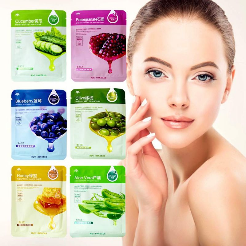 Masker Wajah ROREC HCHANA Natural Sheet Skin Care Facial Mask Organik Original Snail Korea Murah