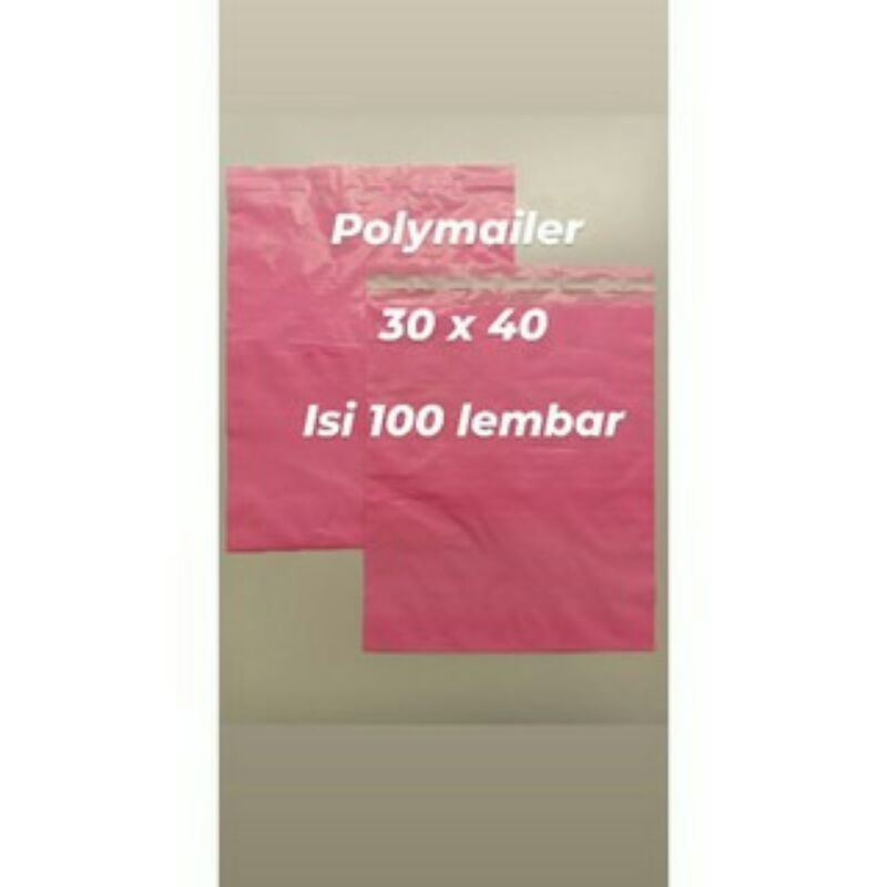 

SR PLASTIK kantong polymailer pink glossy baju online 30x40
