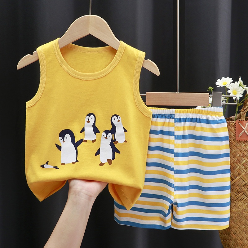 SINGLET BAJU ANAK LAKI LAKI PENGUIN LUCU SANTAI