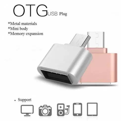 Adaptor OTG USB Micro / Type C High Speed Metal Chrome Non Kabel OCEANMART OCEAN MART Aksesoris Handphone HP Murah Grosir