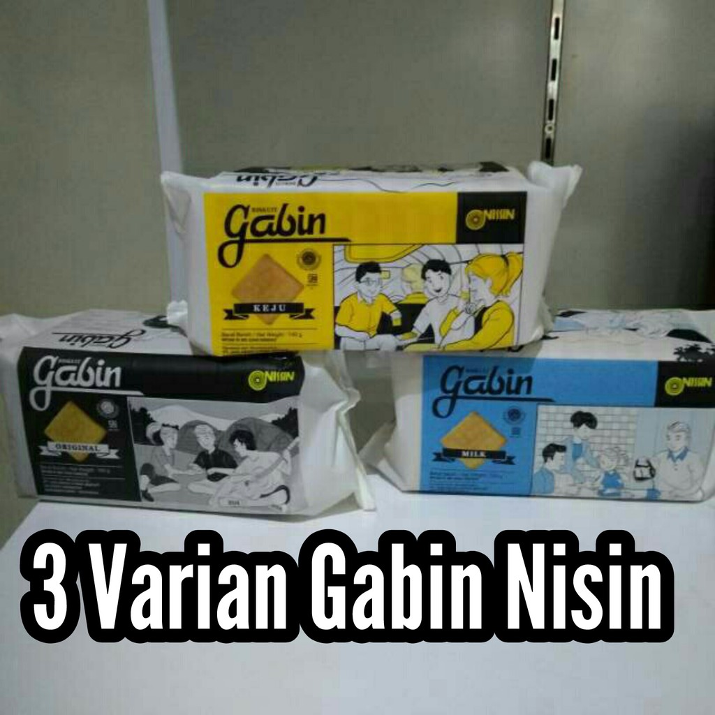 

Biskuit Gabin Renyah Tiga rasa pilihan Keju original Milk