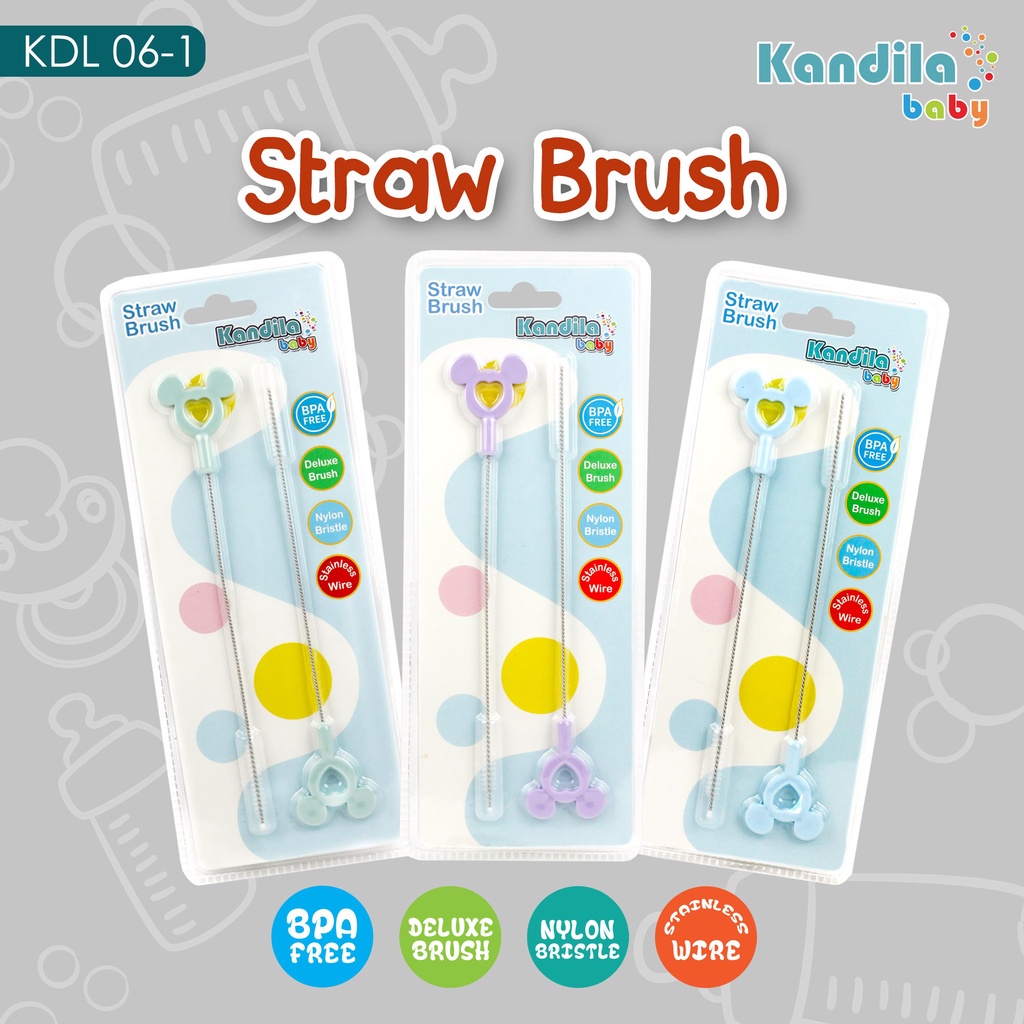 Kandila baby Sikat Sedotan Botol Bayi isi 2 pcs kdl06-01