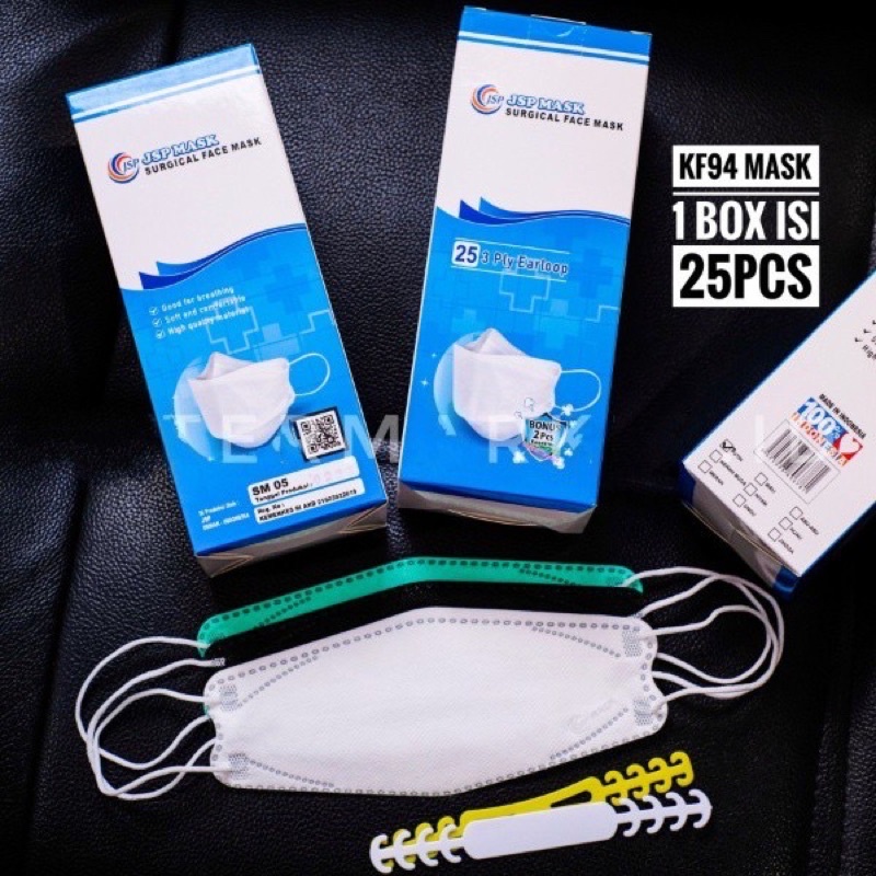 MASKER MEDIS JSP KF94 KN95 SURGICAL MASK MODEL KOREA EVO 1 Box = 25 Pcs