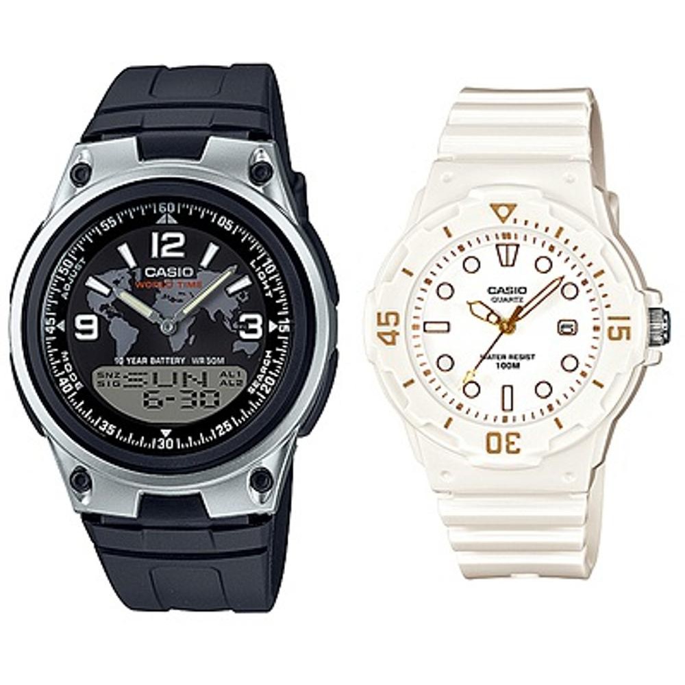 Jam Tangan Casio Original Couple Pria Wanita AW 80 1A2 LRW 200H 7E2 Harga Sepasang