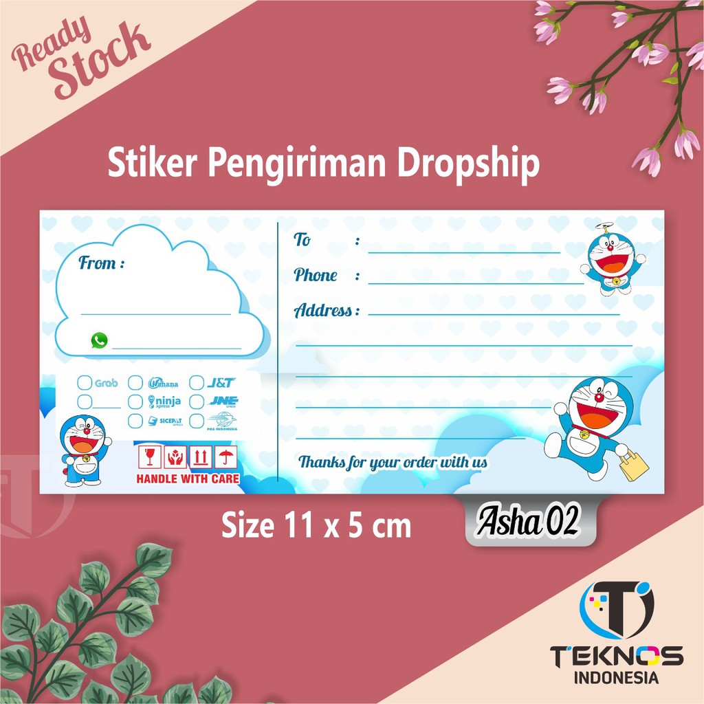 

STIKER LABEL PENGIRIMAN DROPSHIPPER TERMURAH ASHA 02