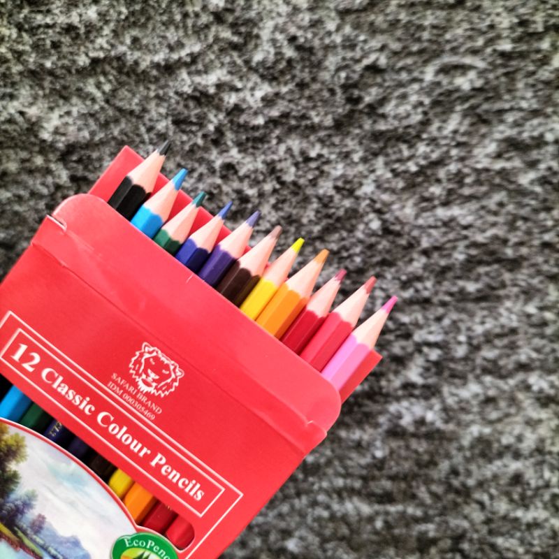 Pensil 12 warna SAFARI/ MONTANA Pendek