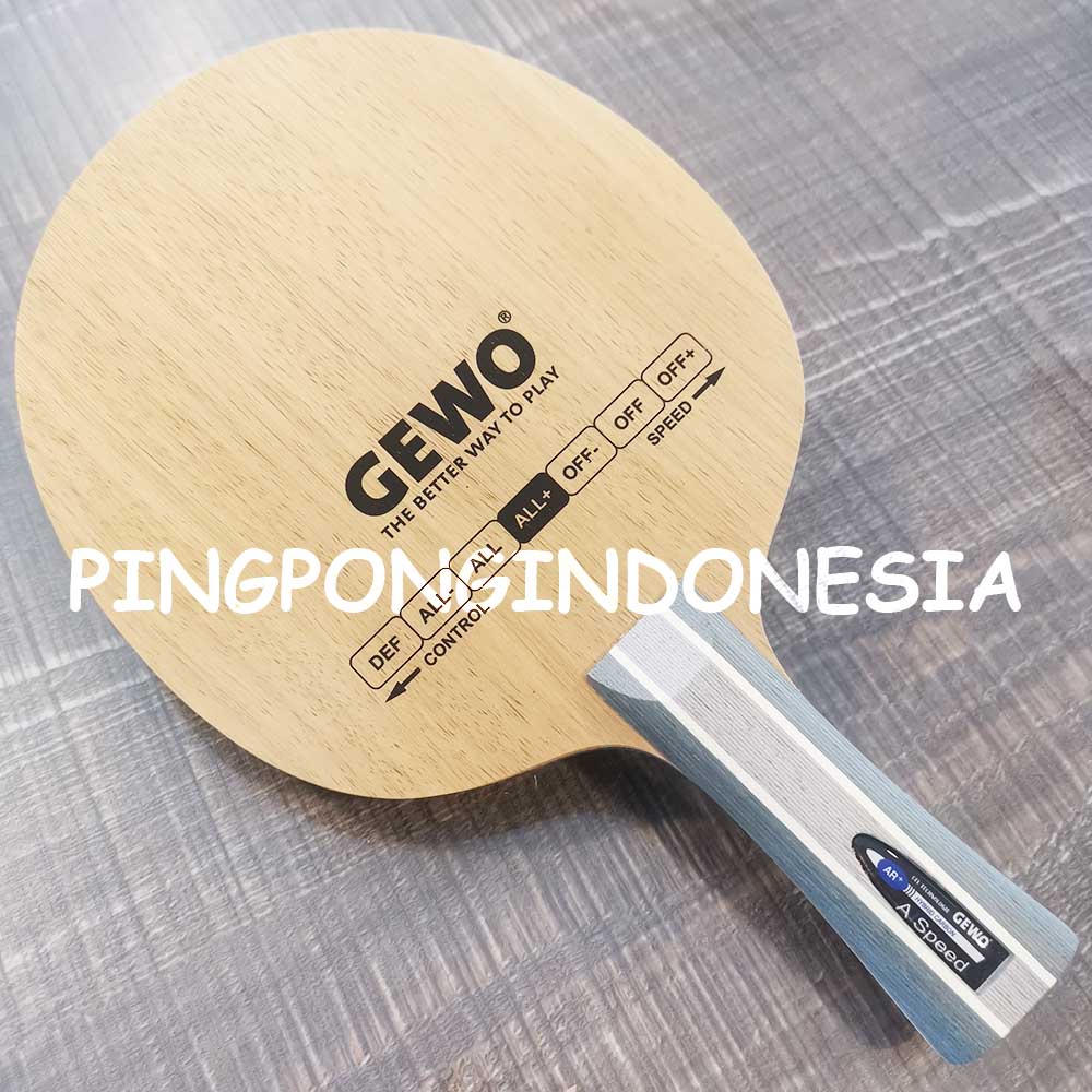 Gewo Hybrid Carbon A/Speed - Kayu Pingpong Blade Tenis Meja Bet Bat Allround+