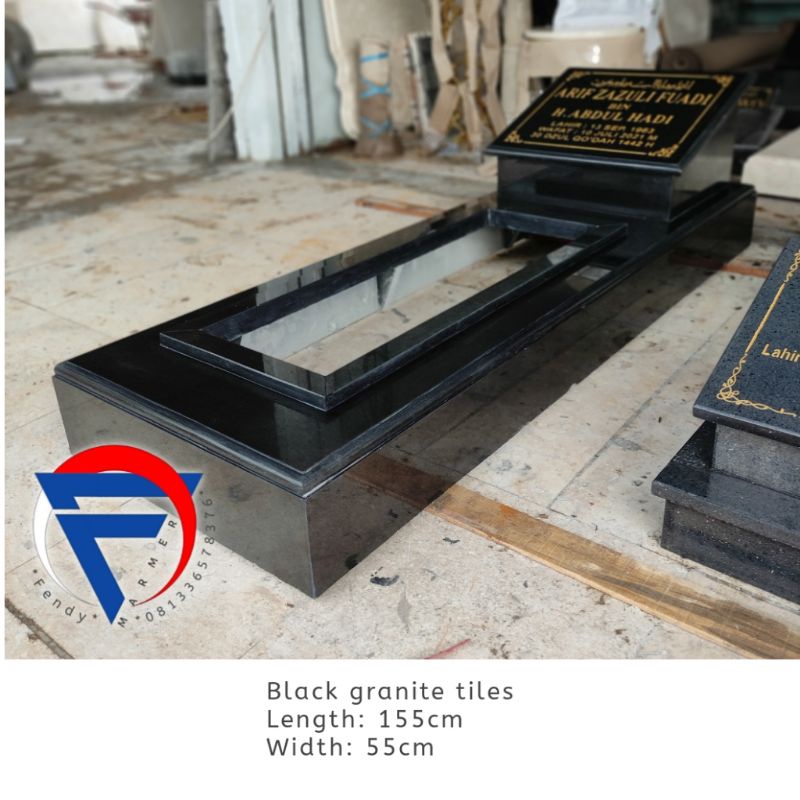 Kijingan makam batu granit hitam