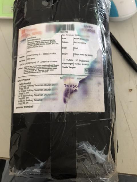 Isi 500 Gram -/+ 17 Pcs Polibag Tanaman Ukuran 45/22,5 X 45 Cm