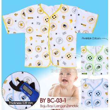 Baju Bayi DIPFY Double Knit 100% Katun tebal Pakaian Kaos Atasan bayi newborn baru lahir bc-04 bc-25