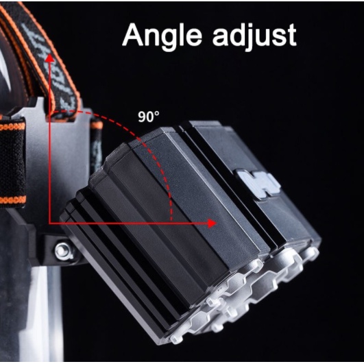 Senter Kepala LED 5 Mata 3 Mode Cahaya Putih / Headlamp 462