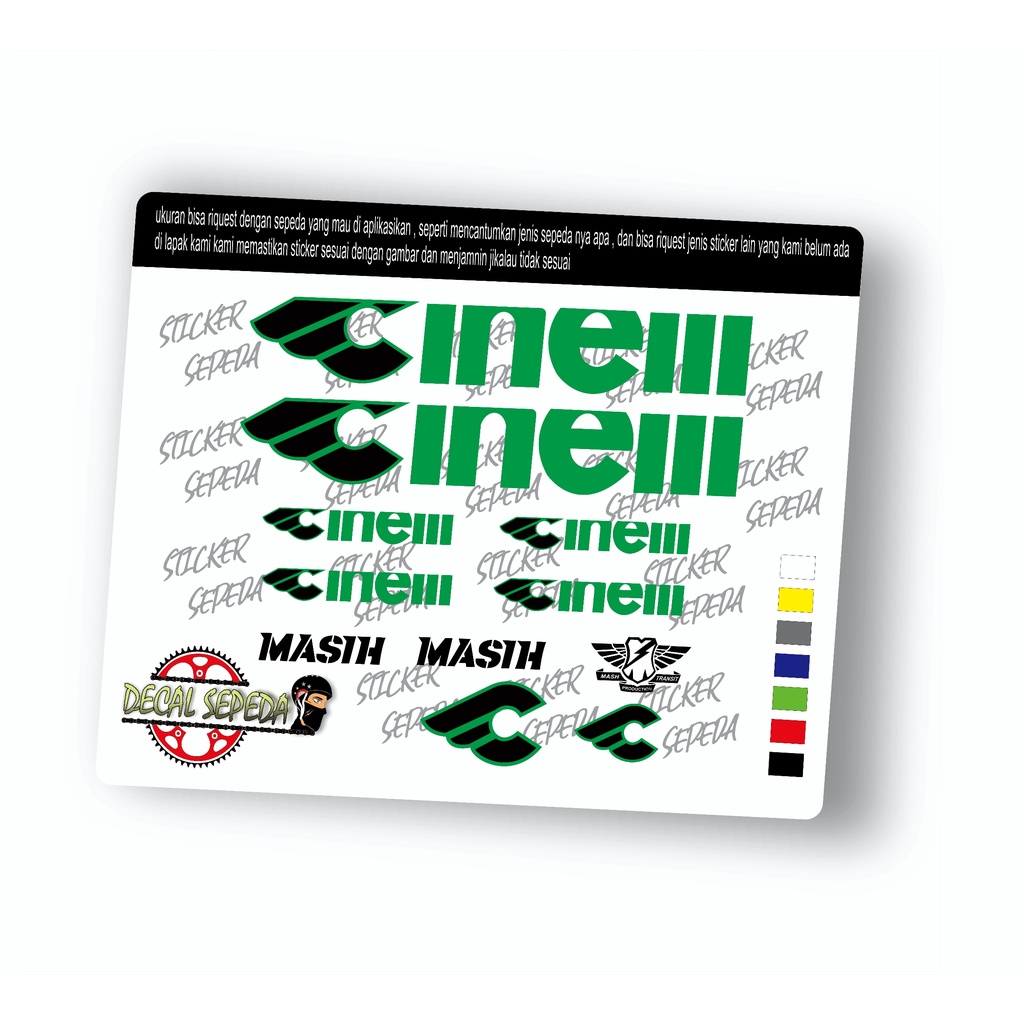 decal sepeda cinelli - sticker sepeda cinelli full cutting