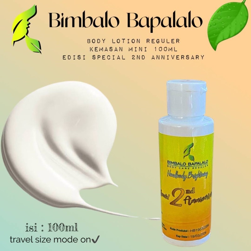 LOTION MINI REGULER BIMBALO BAPALALO | LOTION PEMUTIH BPOM RESMI AMAN BUMIL BUSUI
