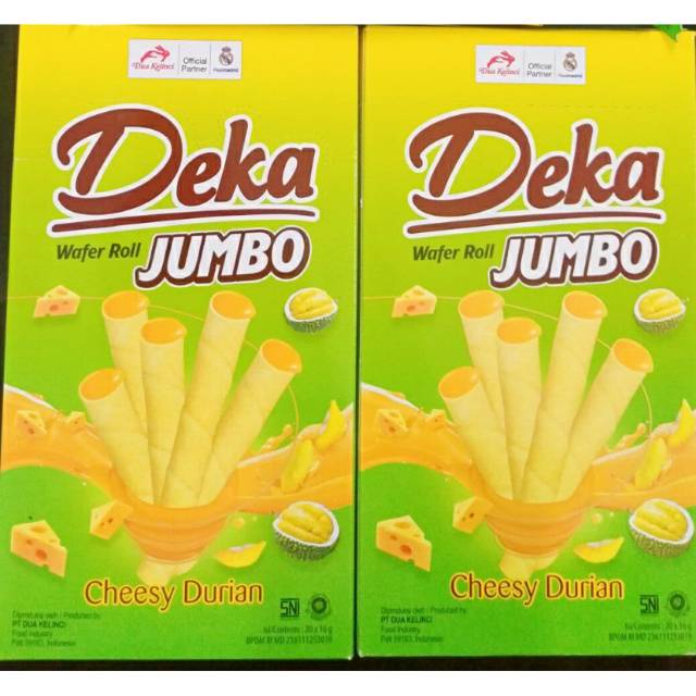 

Deka wafer roll cheesy durian jumbo isi 20×14gram