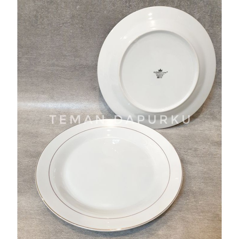 Piring Ceper Keramik 10.5 inch (1 lusin) / Piring Makan / Catering - Golden Line