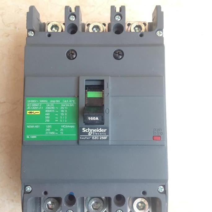 Jual MCCB Schneider EasyPact EZC250F 3P 160A EZC250F3160 Komponen