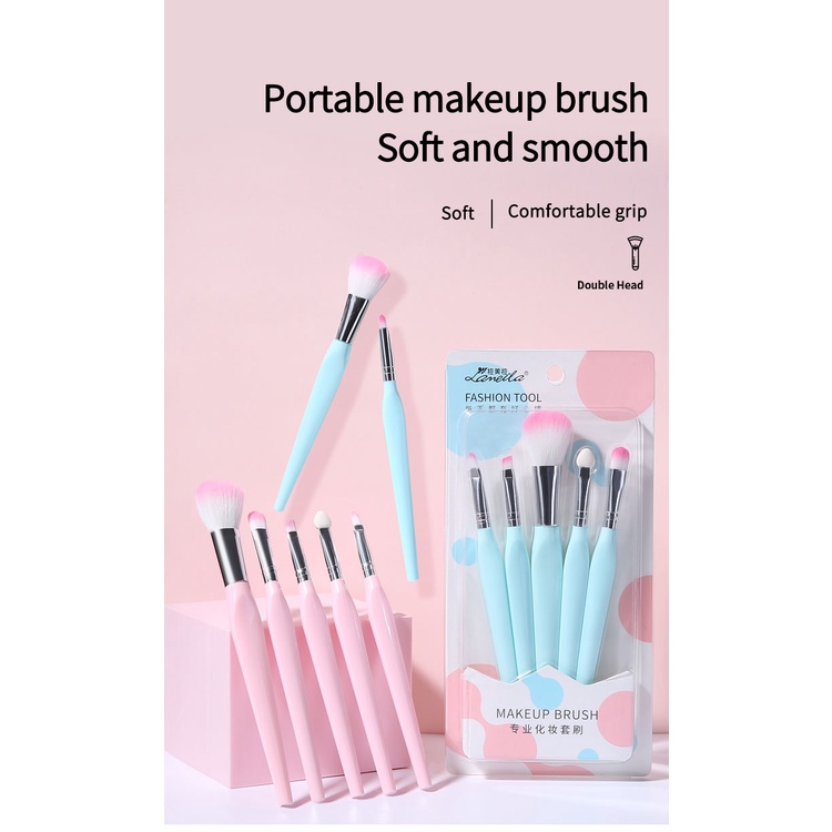 Make Up Brush Set PREMIUM  Kuas Makeup Set Kuas Makeup isi 5 PCS Brush