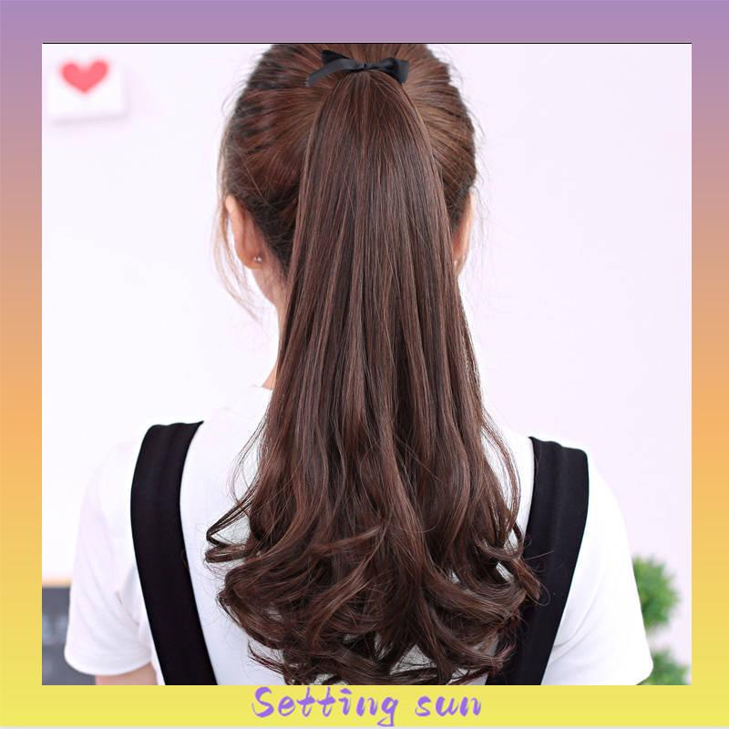 Wig Ponytail Anak -Anak dan Kuncir Kuncir Jendak Bahan Sintetis Dengan Klip  TN