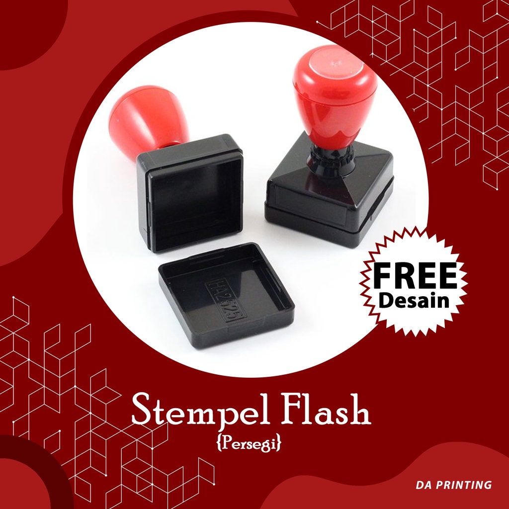

[DA PRINTING] Stempel Flash Kotak Custom 1 Warna/ Stempel Kotak Murah