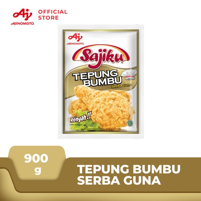 

Ds11 Sajiku® Tepung Bumbu Serba Guna 900G G6B040B1