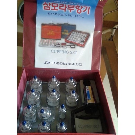 Alat Bekam / Kop Angin Sammora isi 12 Pcs Korea | Dus Biru / Dus Merah Premium | Cupping Therapy | Bisa COD